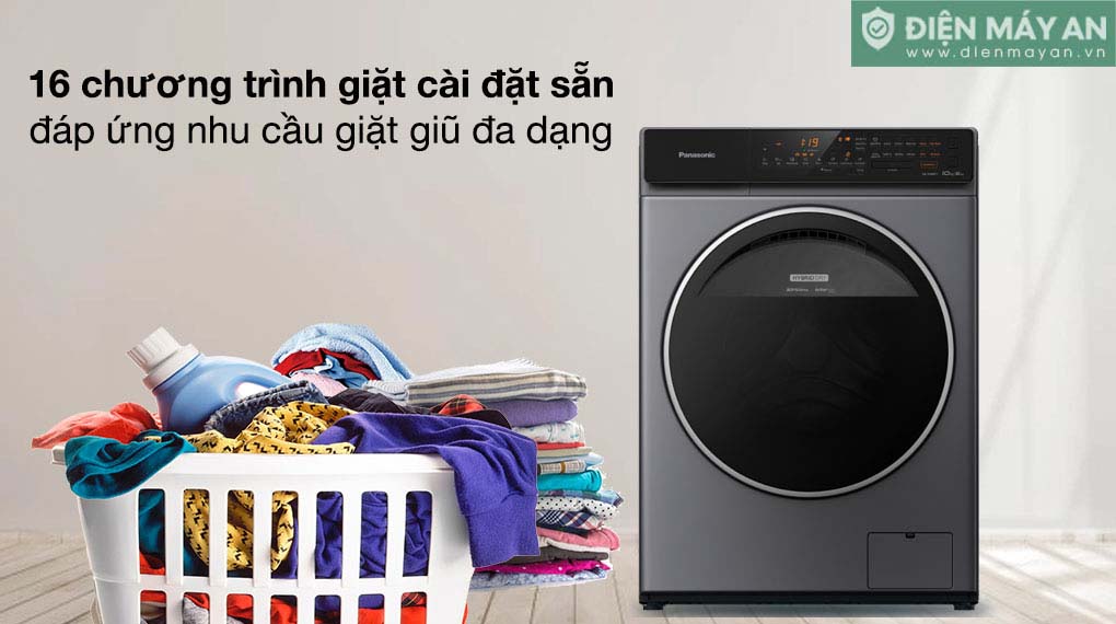 Máy giặt sấy Panasonic Inverter giặt 9 kg sấy 6 kg NA-S96FC1LVT